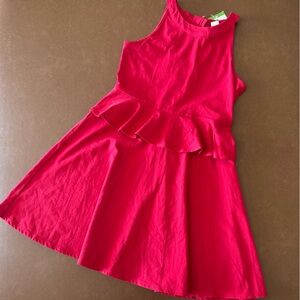 Kate Spade ♠️ Girls Red Peplum Waist Dress